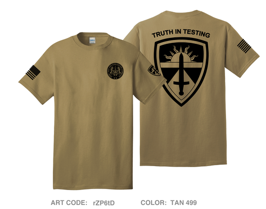 Army Test and Evaluation Command Comfort Unisex Cotton SS Tee - rZP6tD