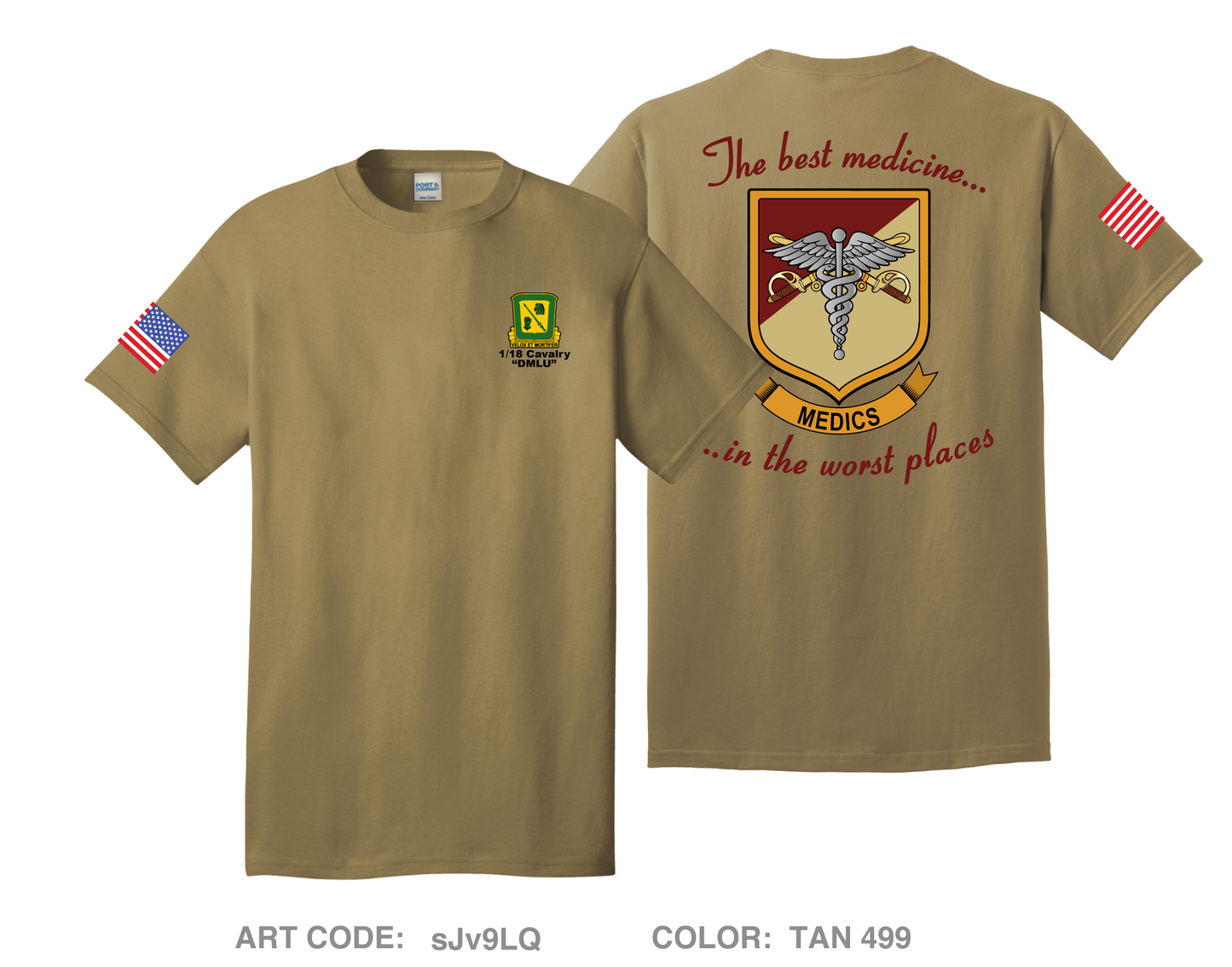 1/18 CAV Medics Comfort Unisex Cotton SS Tee - sJv9LQ