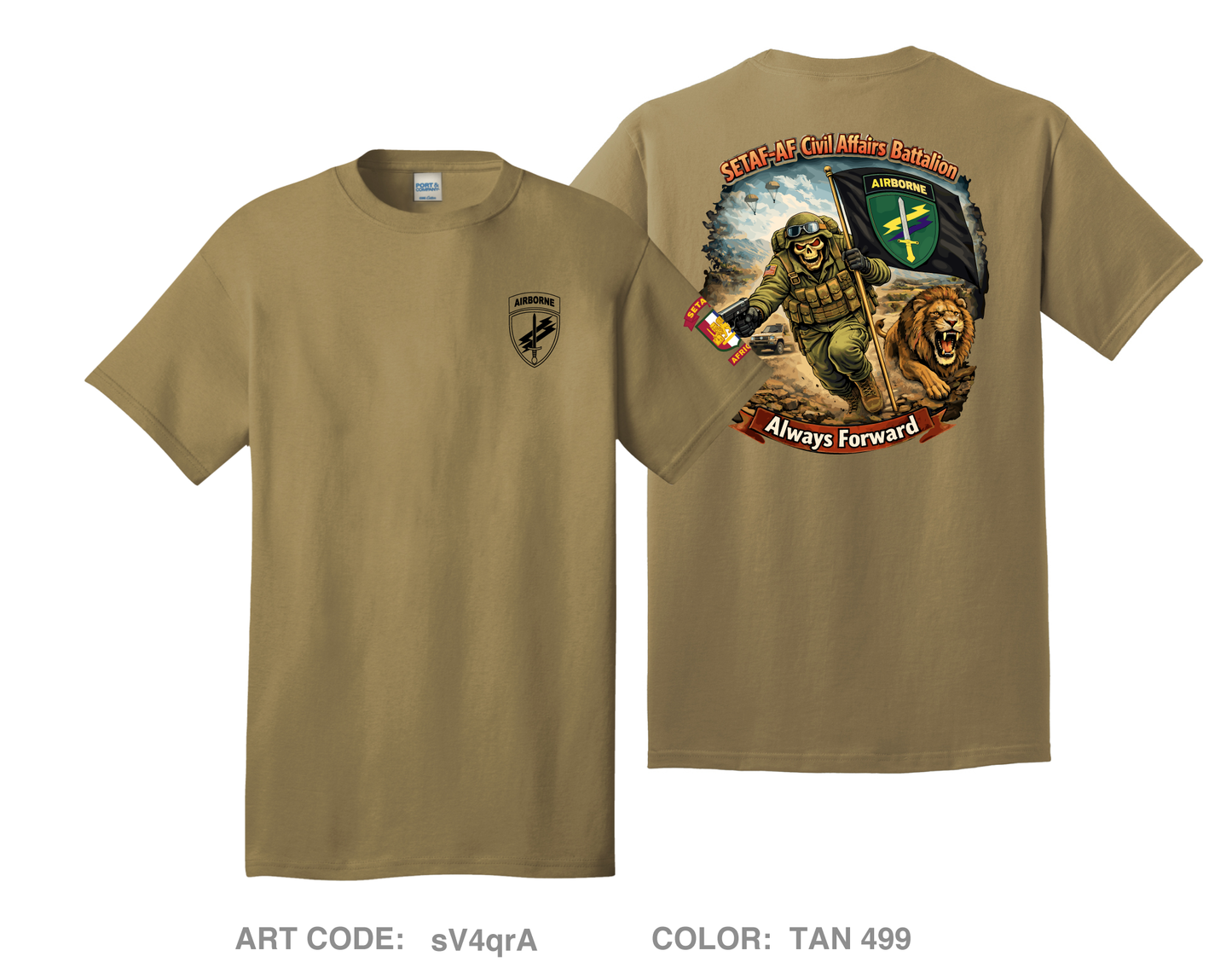 SETAF-AF Civil Affairs Battalion Comfort Unisex Cotton SS Tee - sV4qrA
