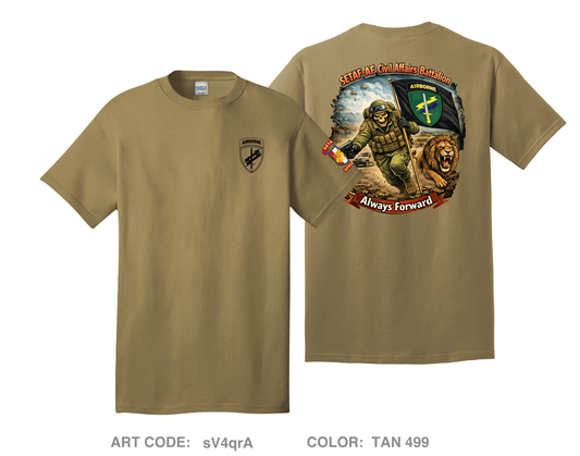 SETAF-AF Civil Affairs Battalion Comfort Unisex Cotton SS Tee - sV4qrA