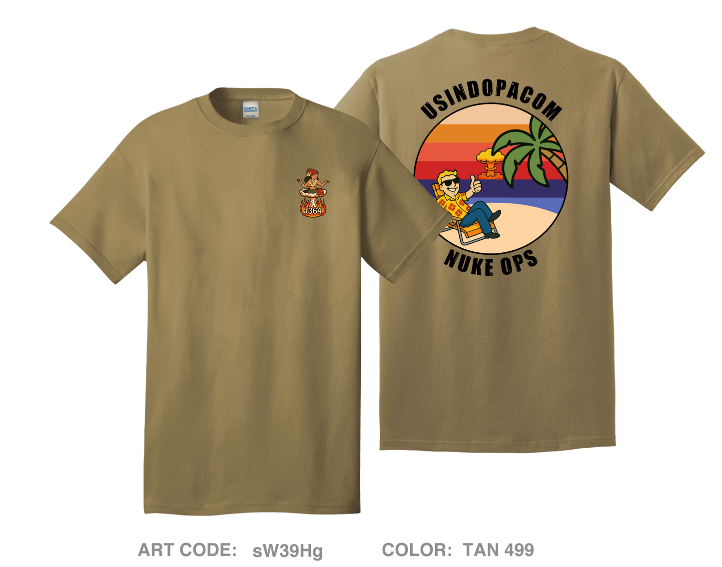 J364 USINDOPACOM Comfort Unisex Cotton SS Tee - sW39Hg