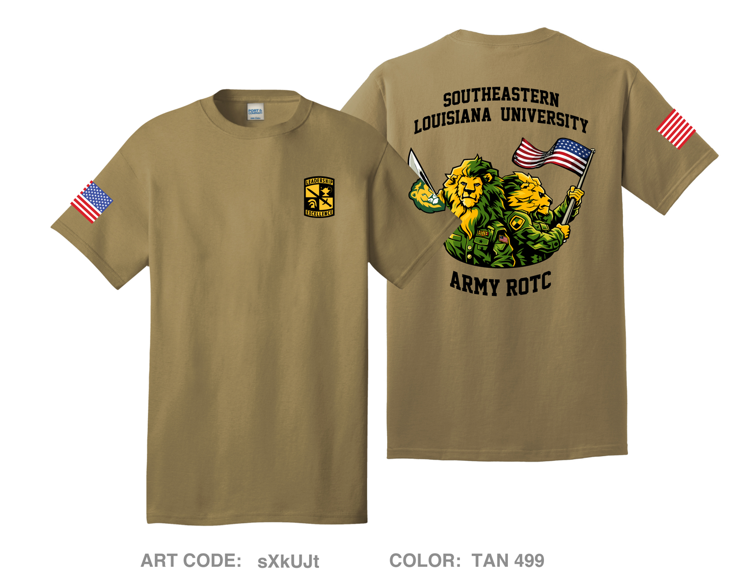 Southeastern Louisiana University ROTC Comfort Unisex Cotton SS Tee - sXkUJt