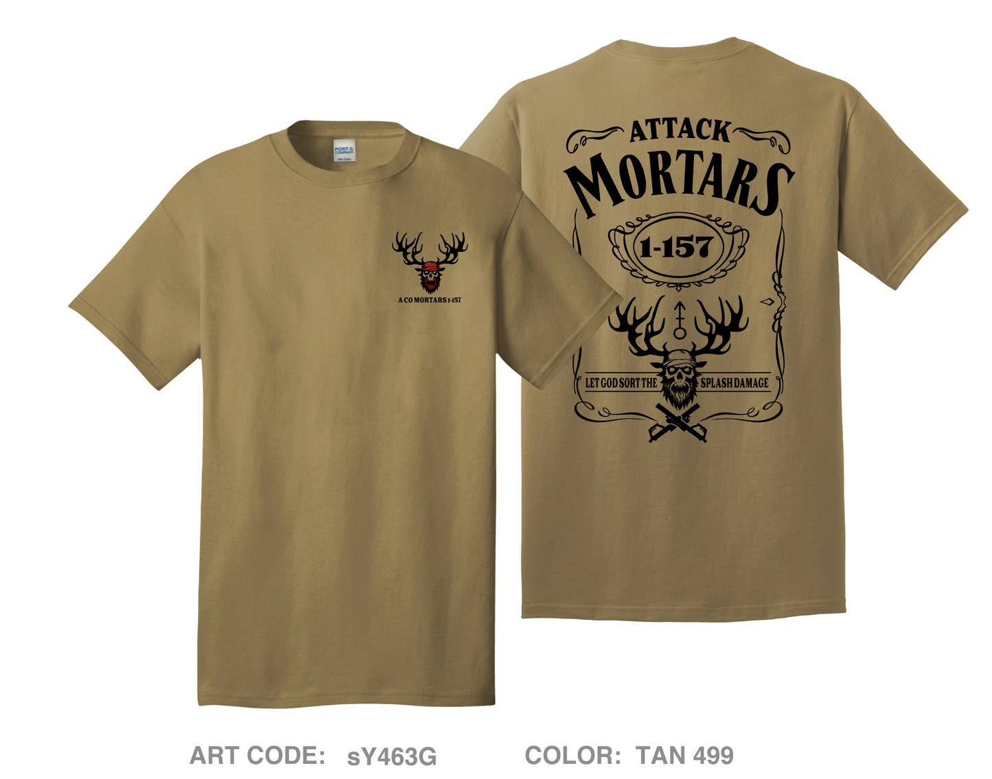 A CO Mortars 1-157 Comfort Unisex Cotton SS Tee - sY463G