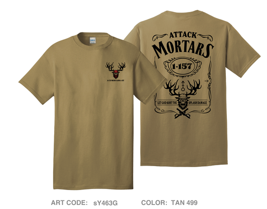 A CO Mortars 1-157 Comfort Unisex Cotton SS Tee - sY463G