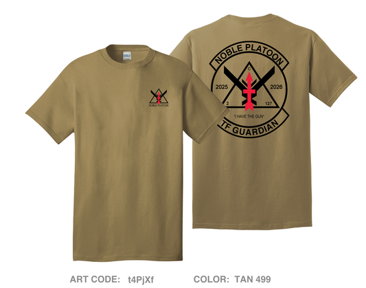 C Co 2-127 - Noble Platoon Comfort Unisex Cotton SS Tee - t4PjXf