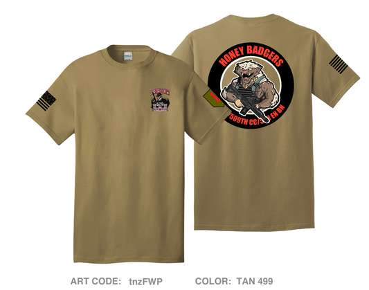 509th ECC EQ Platoon Honey Badgers Comfort Unisex Cotton SS Tee - tnzFWP