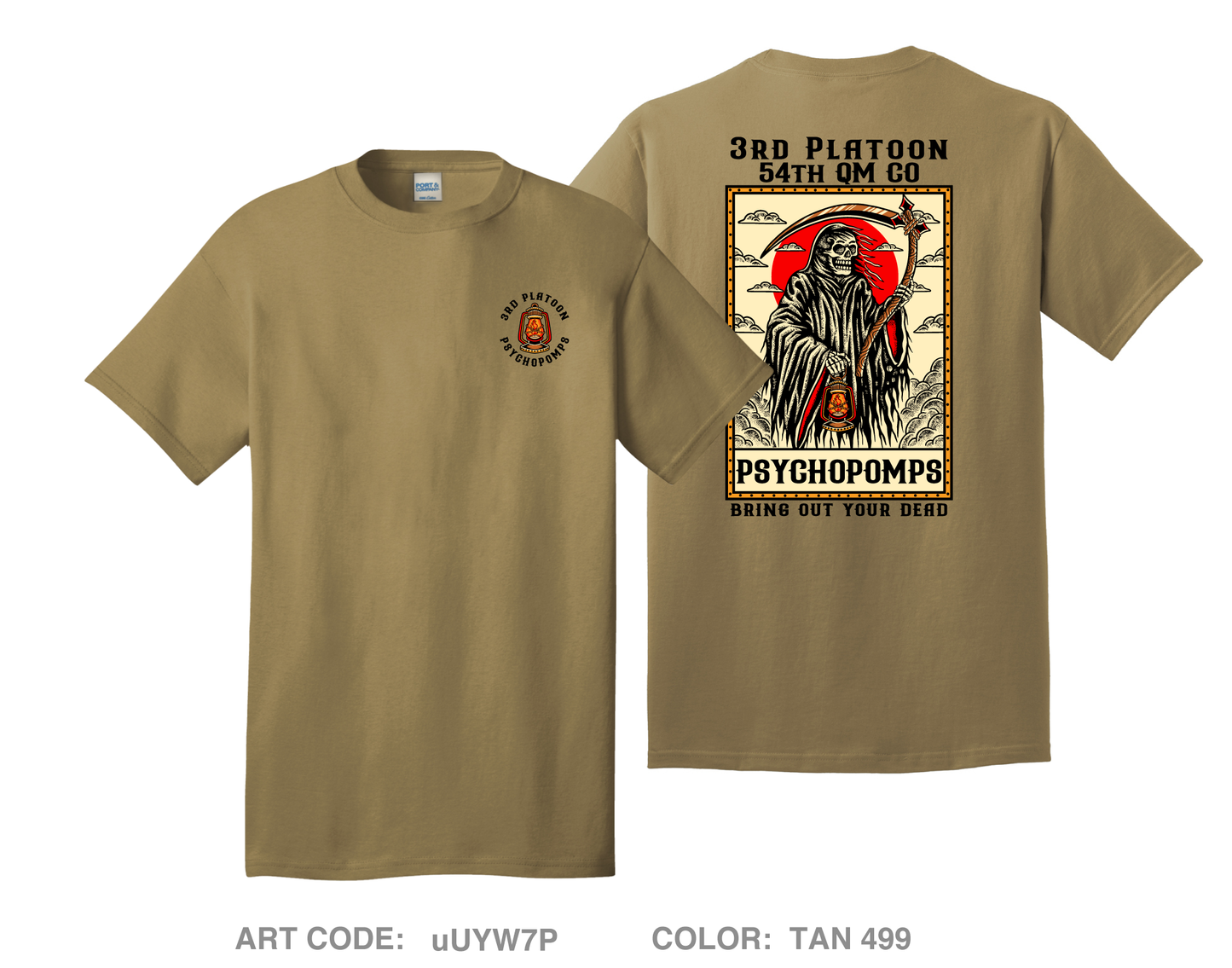 3rd PLT, 54th QM CO Comfort Unisex Cotton SS Tee - uUYW7P