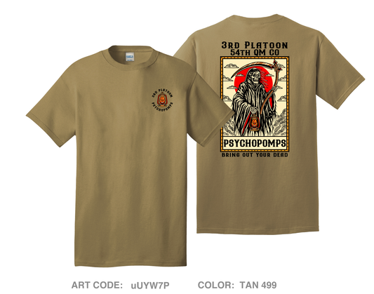 3rd PLT, 54th QM CO Comfort Unisex Cotton SS Tee - uUYW7P