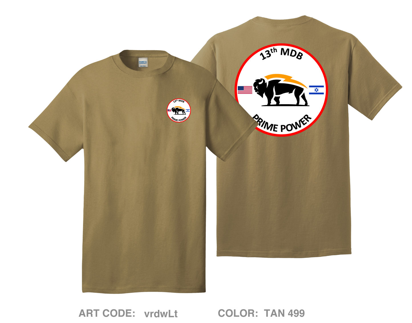 13th MDB Prime Power Comfort Unisex Cotton SS Tee - vrdwLt