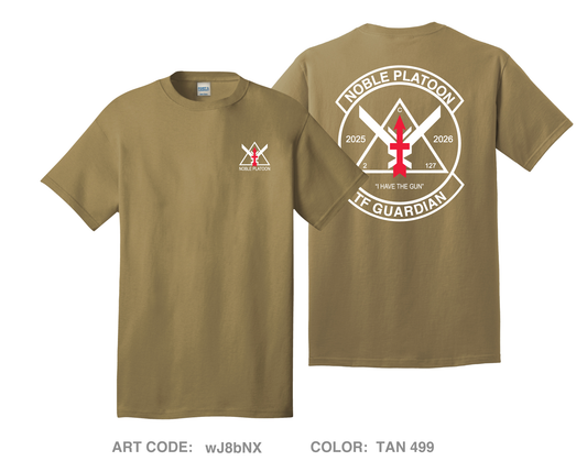 C Co 2-127 - Noble Platoon Comfort Unisex Cotton SS Tee - wJ8bNX