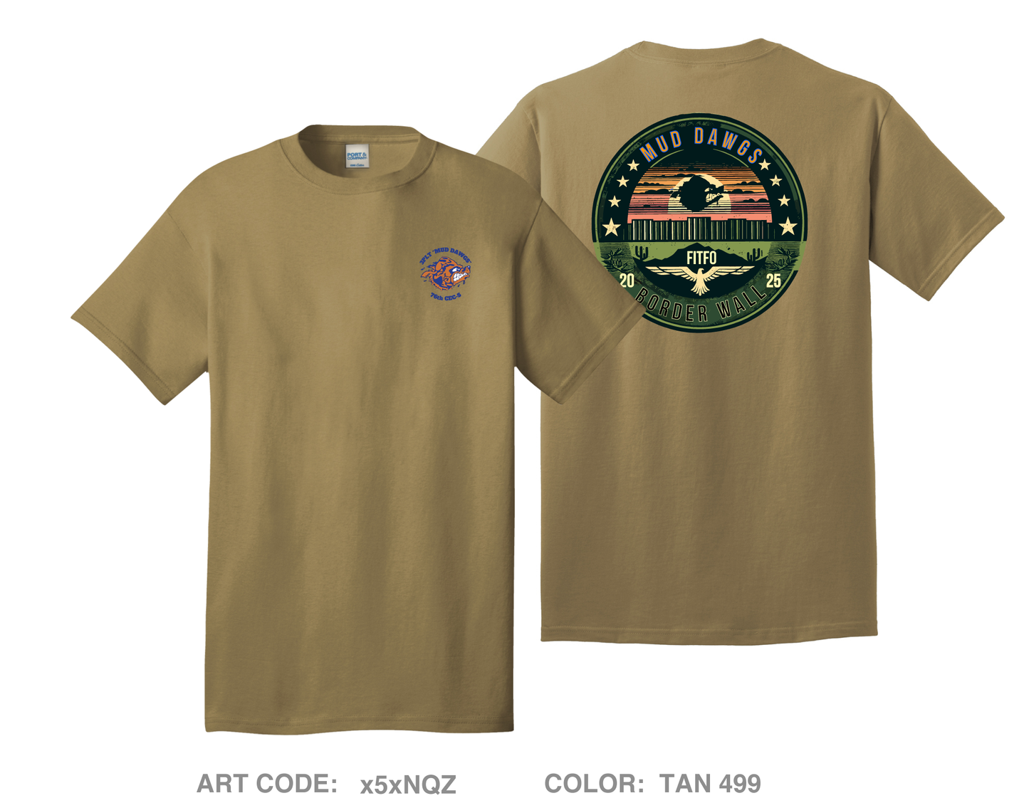 Muddawgs Comfort Unisex Cotton SS Tee - x5xNQZ