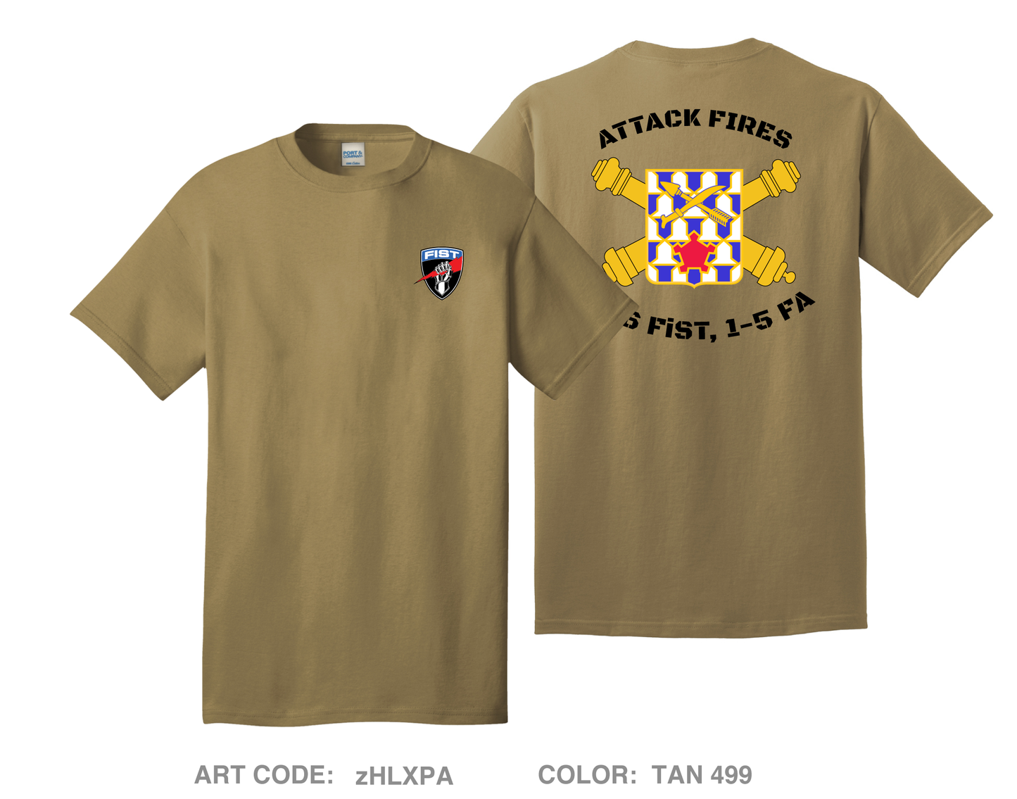 1-16 FiST, HHB, 1-5 FA Comfort Unisex Cotton SS Tee - zHLXPA