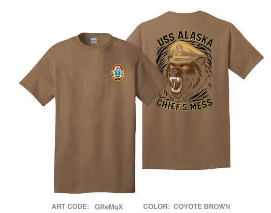 USS Alaska Gold CPOA Comfort Unisex Cotton SS Tee - GReMqX