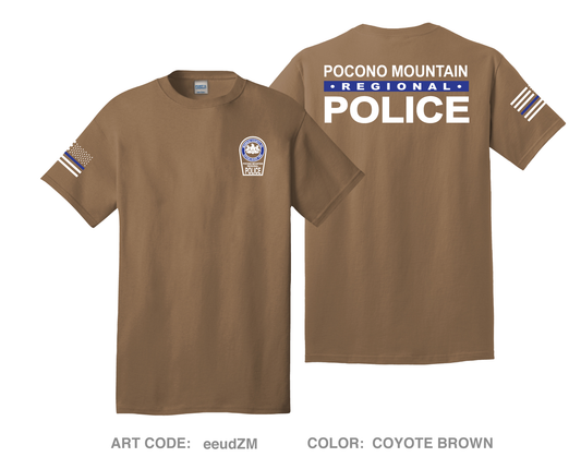 Pocono Mountain Regional Police Comfort Unisex Cotton SS Tee - eeudZM