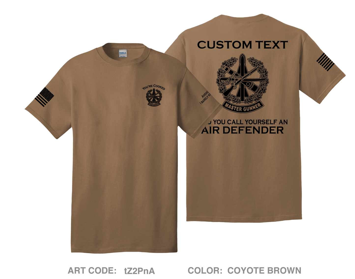 CUSTOM Avenger Master Gunner Comfort Unisex Cotton SS Tee - tZ2PnA