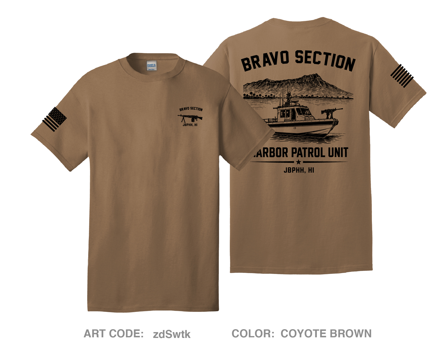 JBPHH HPU BRAVO SECTION Comfort Unisex Cotton SS Tee - zdSwtk