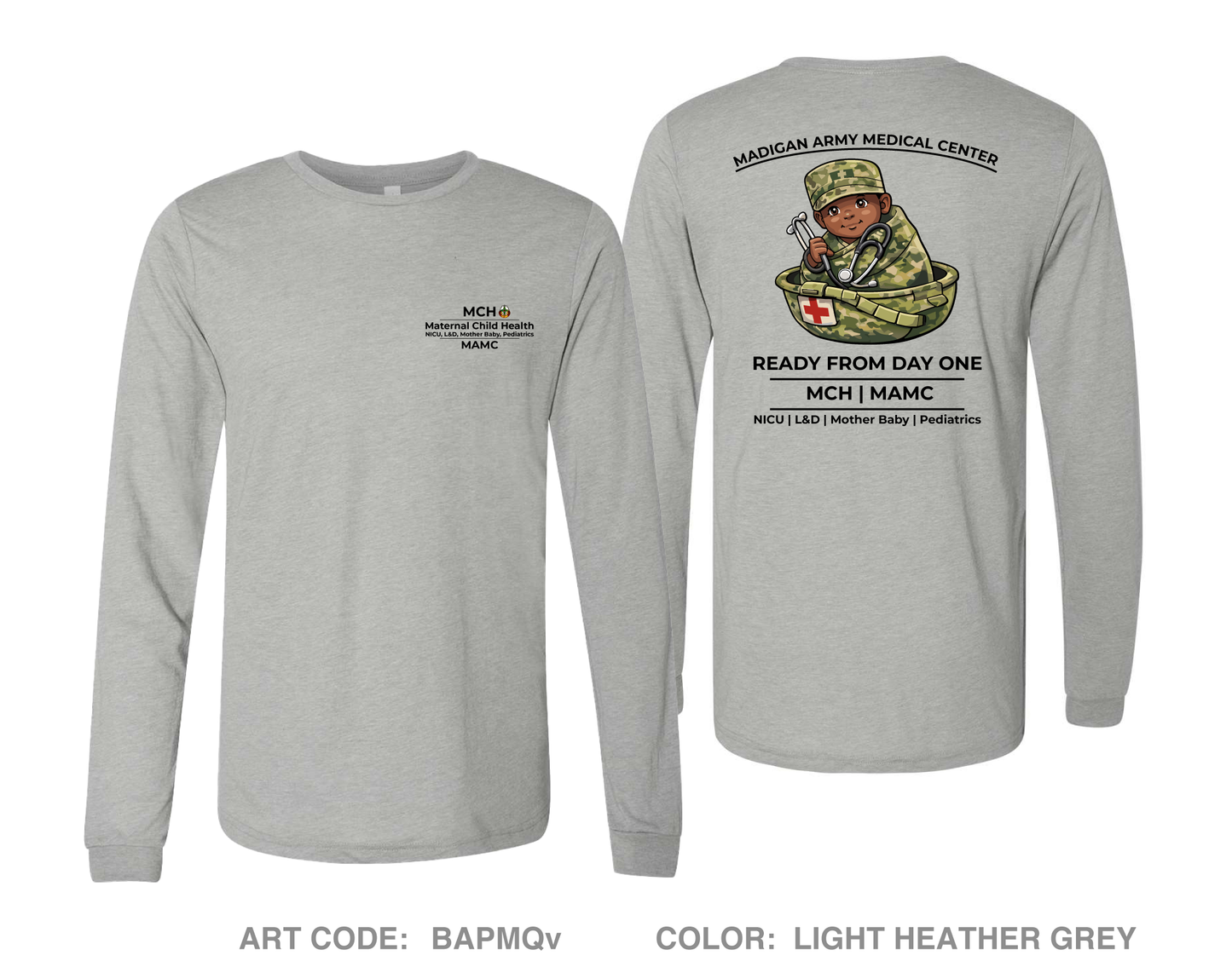 Maternal Child Health, Madigan Army Medical Center Comfort Unisex Triblend LS Tee - BAPMQv