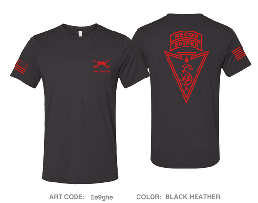 Recon Sniper Platoon HHC 2-162 IN Comfort Unisex Triblend SS Tee - Ee9ghe