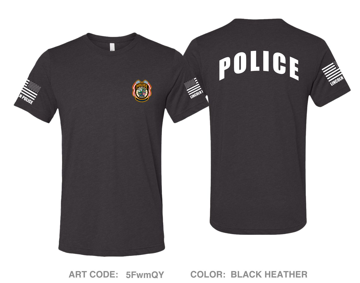Lincoln Police Department Comfort Unisex Triblend SS Tee - 5FwmQY