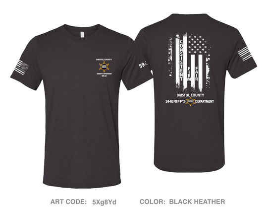 Bristol County Sheriff's Office Comfort Unisex Triblend SS Tee - 5Xg8Yd