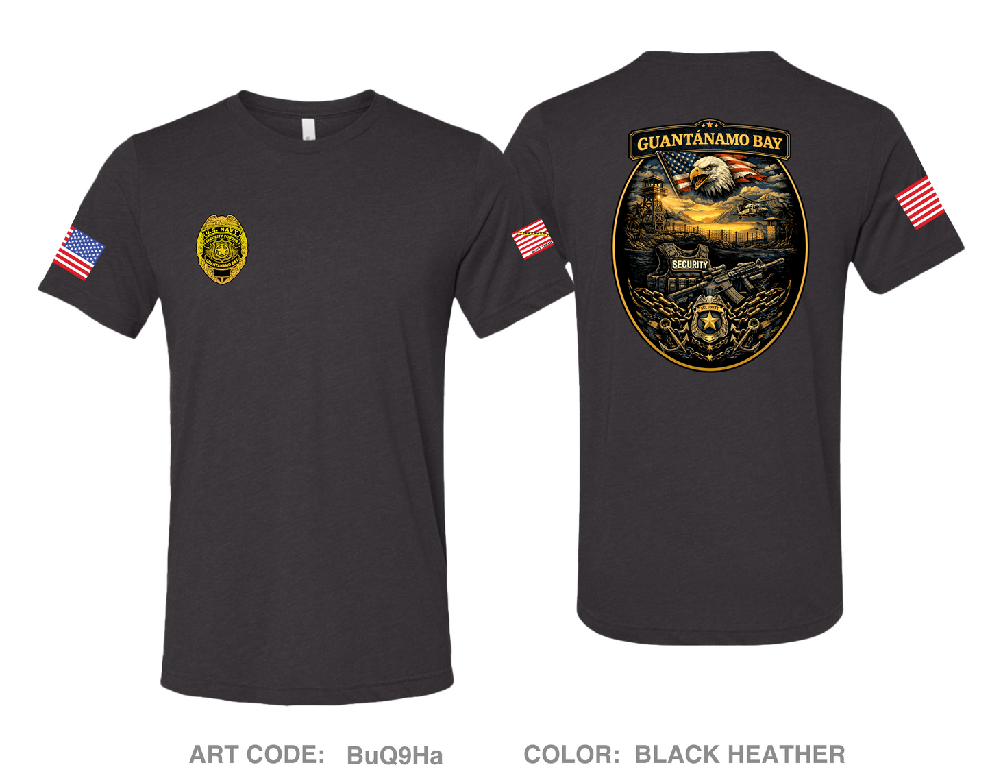 GTMO Security Comfort Unisex Triblend SS Tee - BuQ9Ha