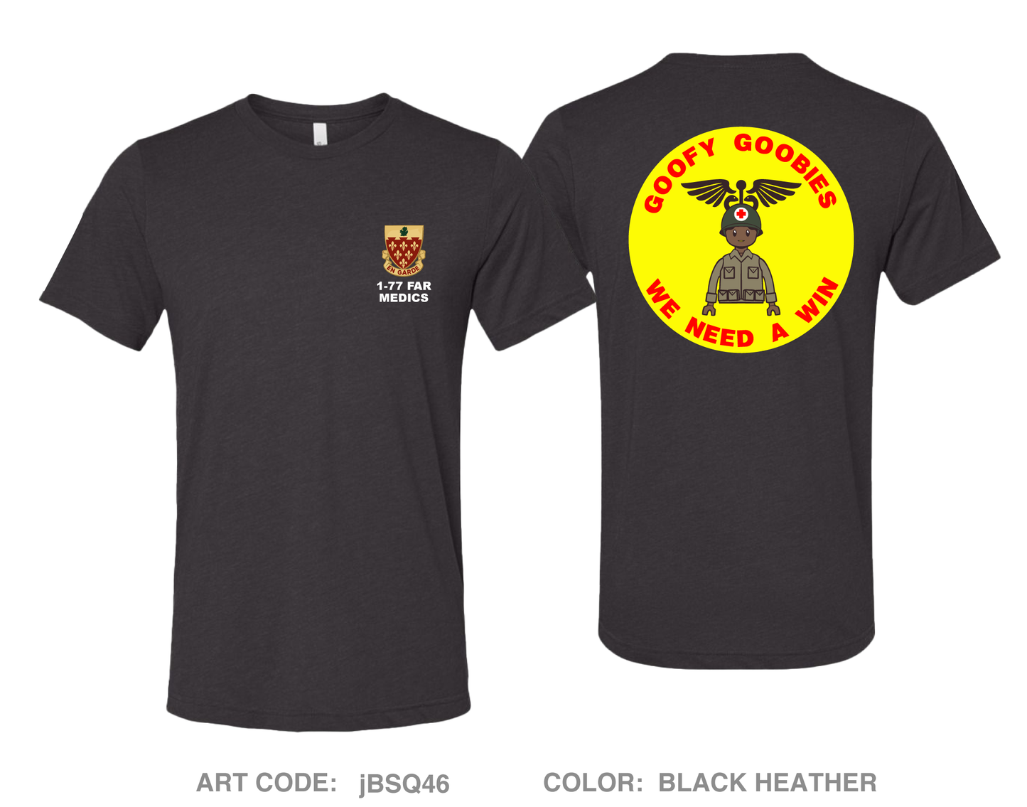 41st FAB, 1-77 FAR, HHB Medical Platoon Comfort Unisex Triblend SS Tee - jBSQ46