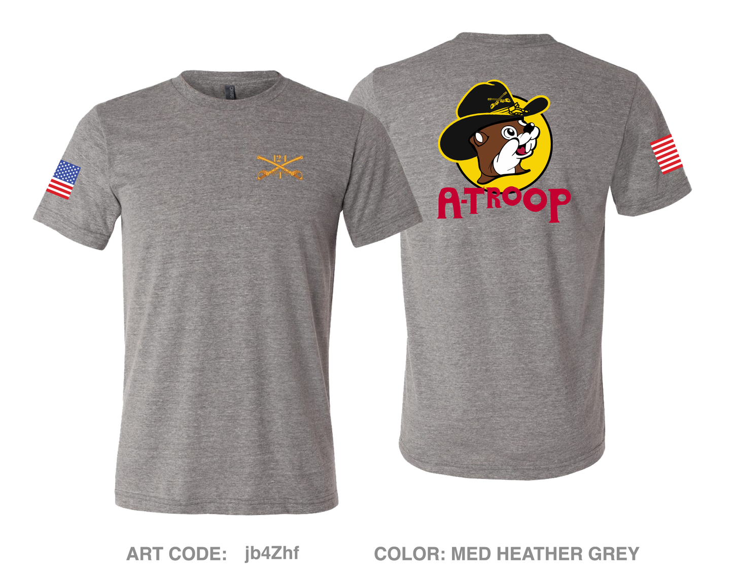 A Troop 1|124th Cavalry Reg Comfort Unisex Triblend SS Tee - jb4Zhf