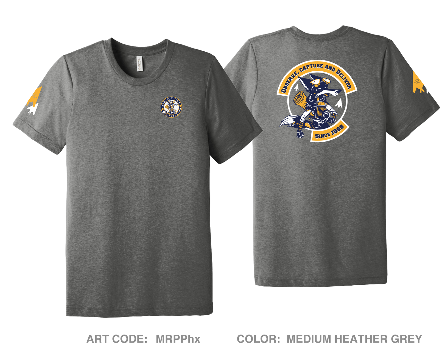 Air Fox One Aviation Fundraising Collection Comfort Unisex Triblend SS Tee - MRPPhx