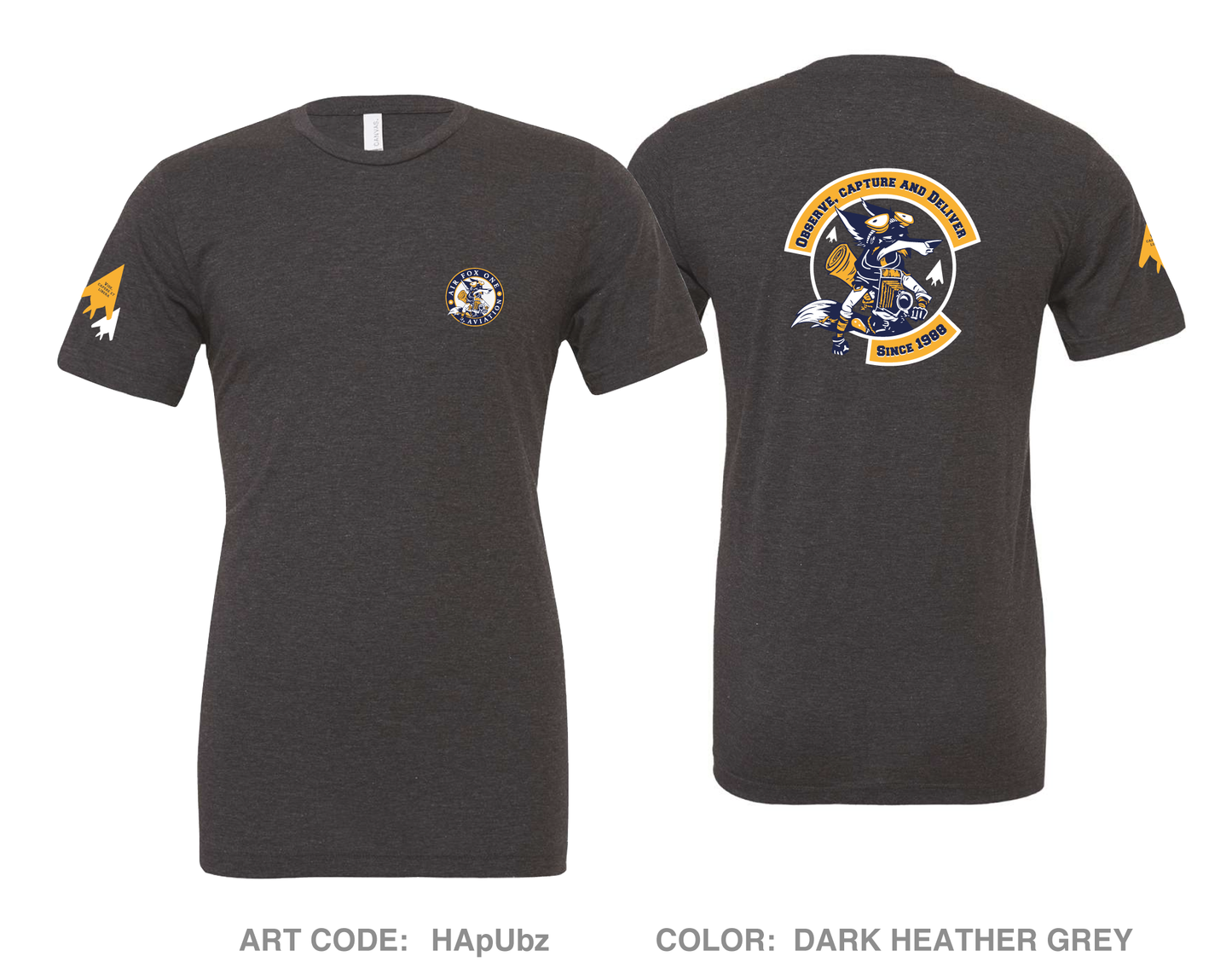 Air Fox One Aviation Fundraising Collection Comfort Unisex Triblend SS Tee - HApUbz
