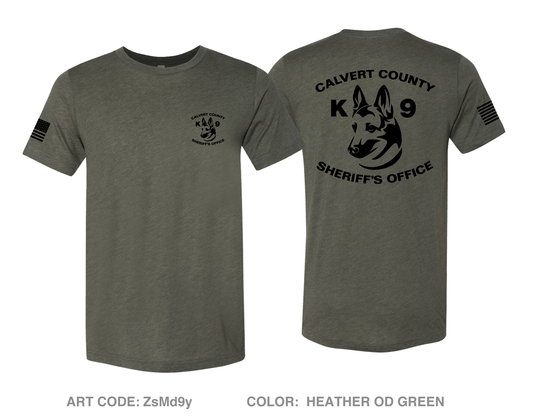 Calvert County Sheriff's Office K-9 Unit Comfort Unisex Triblend SS Tee - ZsMd9y