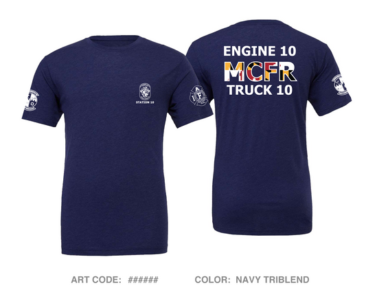MCFRS Station 10 Comfort Unisex Triblend SS Tee - 7jyWXc