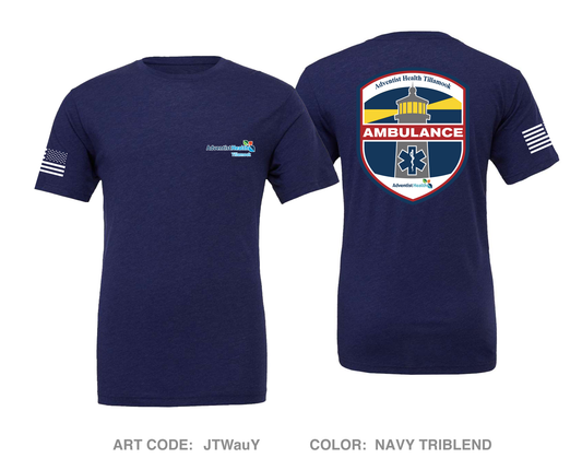 Adventist Health Tillamook Ambulance Comfort Unisex Triblend SS Tee - JTWauY