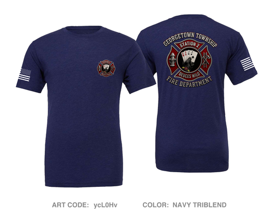 GTFD Station 2 Fundraising Collection Comfort Unisex Triblend SS Tee - ycL0Hv
