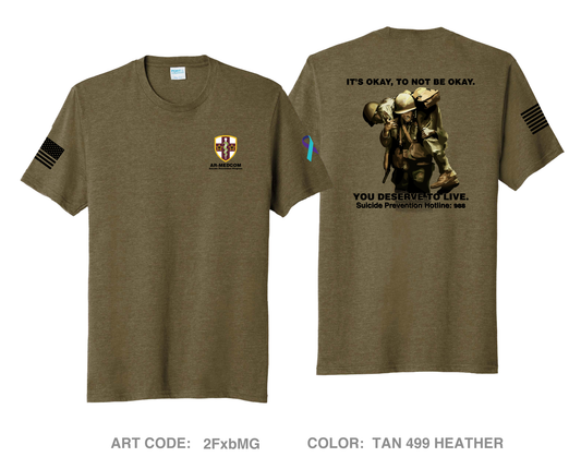 Army Reserve Medical Command (AR-MEDCOM) Suicide Prevention Program Comfort Unisex Triblend SS Tee - 2FxbMG