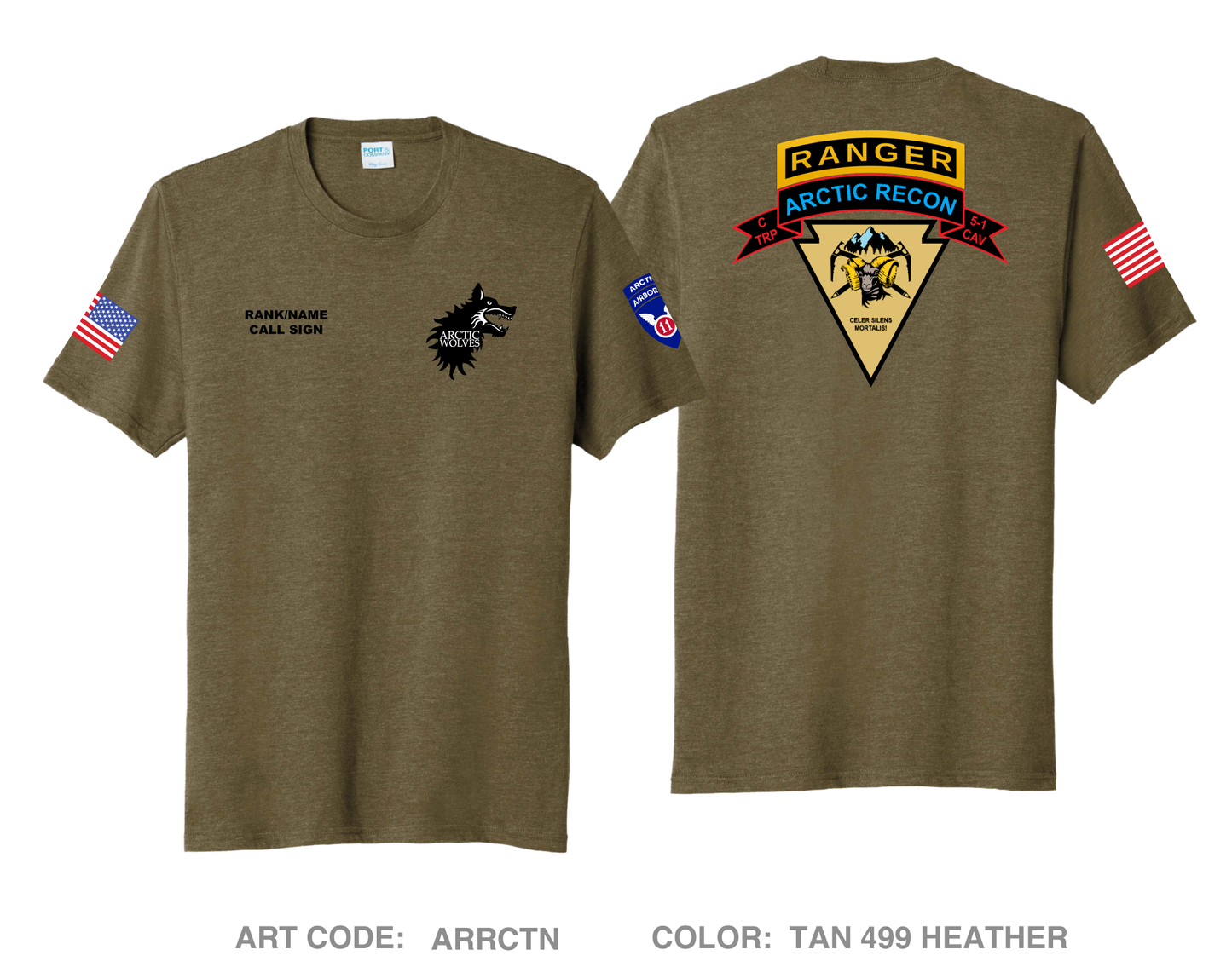 CUSTOM C-TROOP, 5-1 CAV Comfort Unisex Triblend SS Tee - ARRCTN