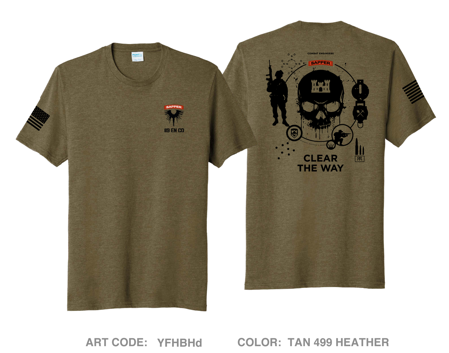 119 Engineer Company (SAPPER) Fundraising Collection Comfort Unisex Triblend SS Tee - YFHBHd