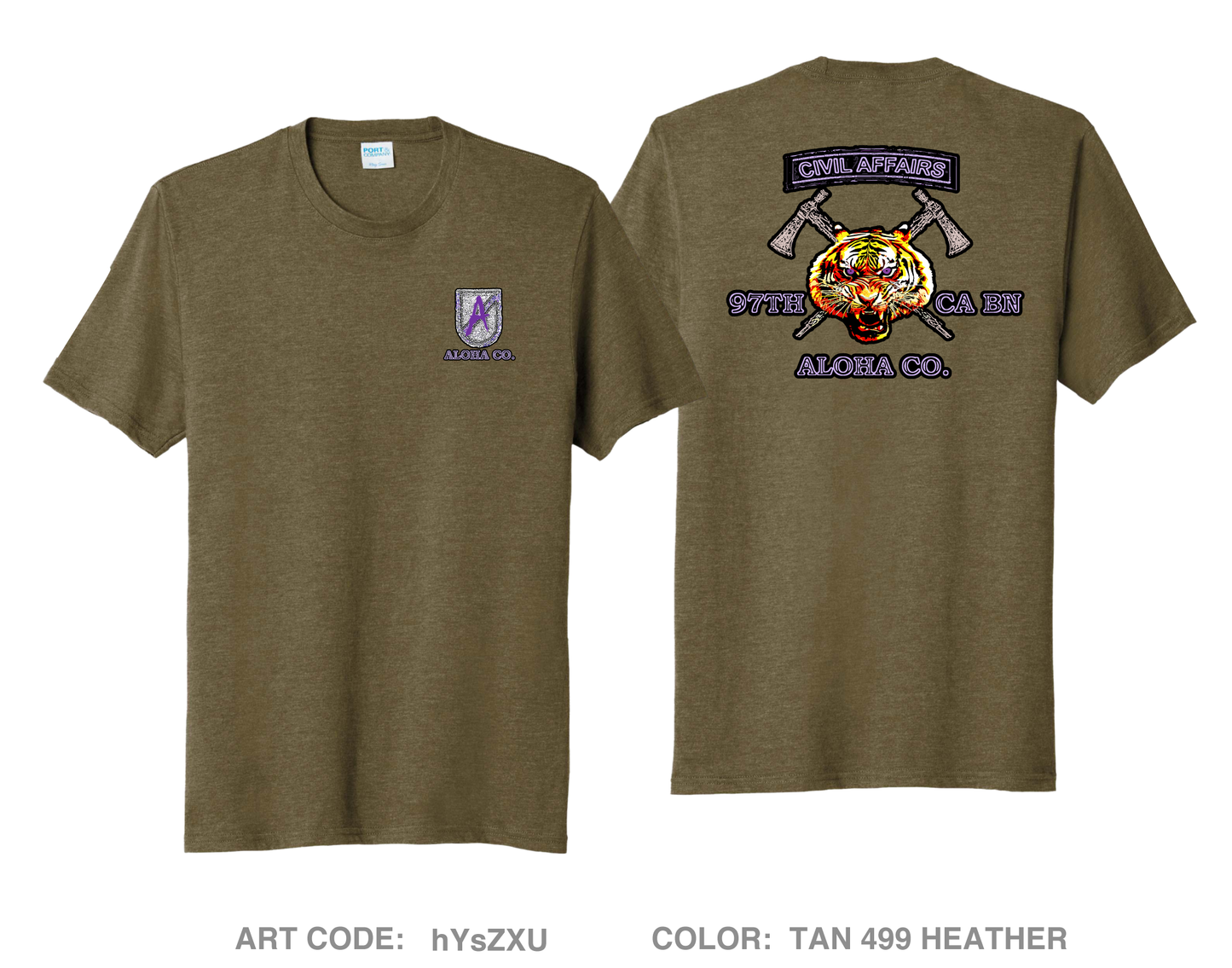 A Co 97th Civil Affairs BN Comfort Unisex Triblend SS Tee - hYsZXU