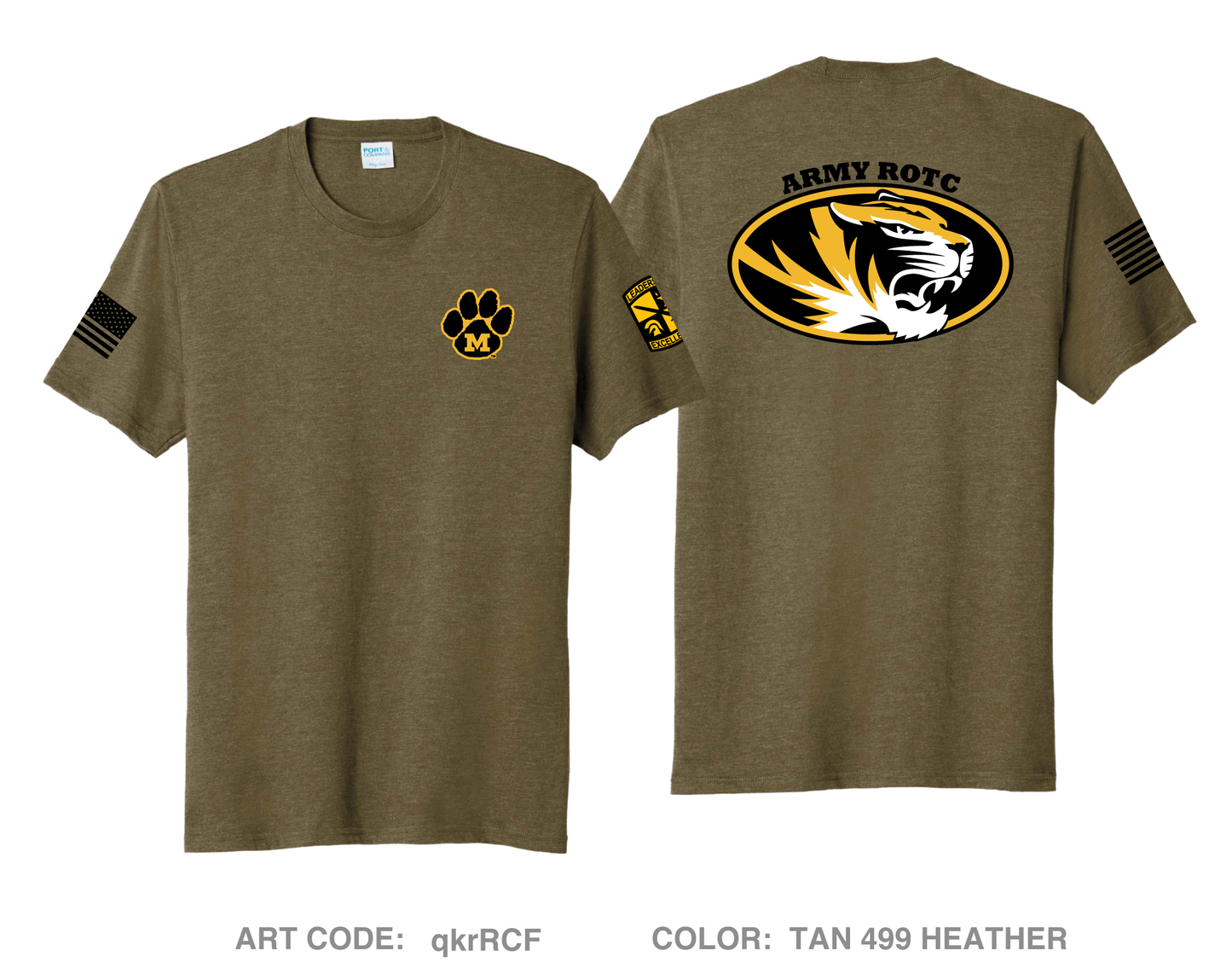 Mizzou Army ROTC Comfort Unisex Triblend SS Tee - qkrRCF