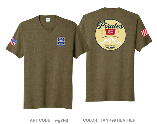 Pirate Mortar Platoon, 1-157 IN Comfort Unisex Triblend SS Tee - wgYNjt