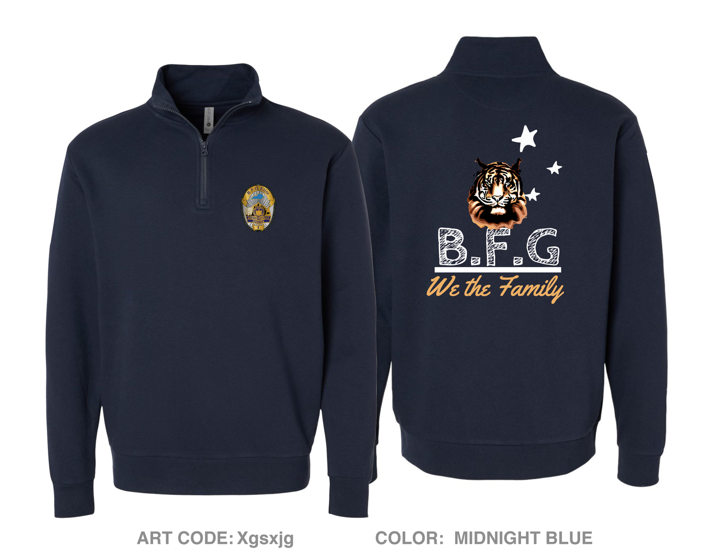 BFG elite FundRaising Collection Comfort Unisex Cotton Blend Full-Zip Hooded Sweatshirt - Xgsxjg