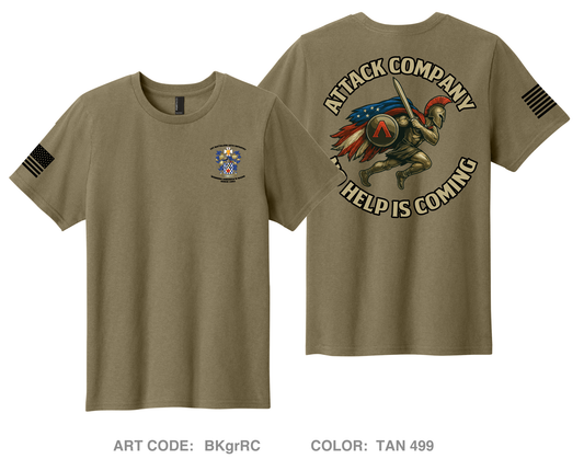 ATTACK COMPANY Hi-Tech Performance Unisex Youth SS Tee - BKgrRC_Y