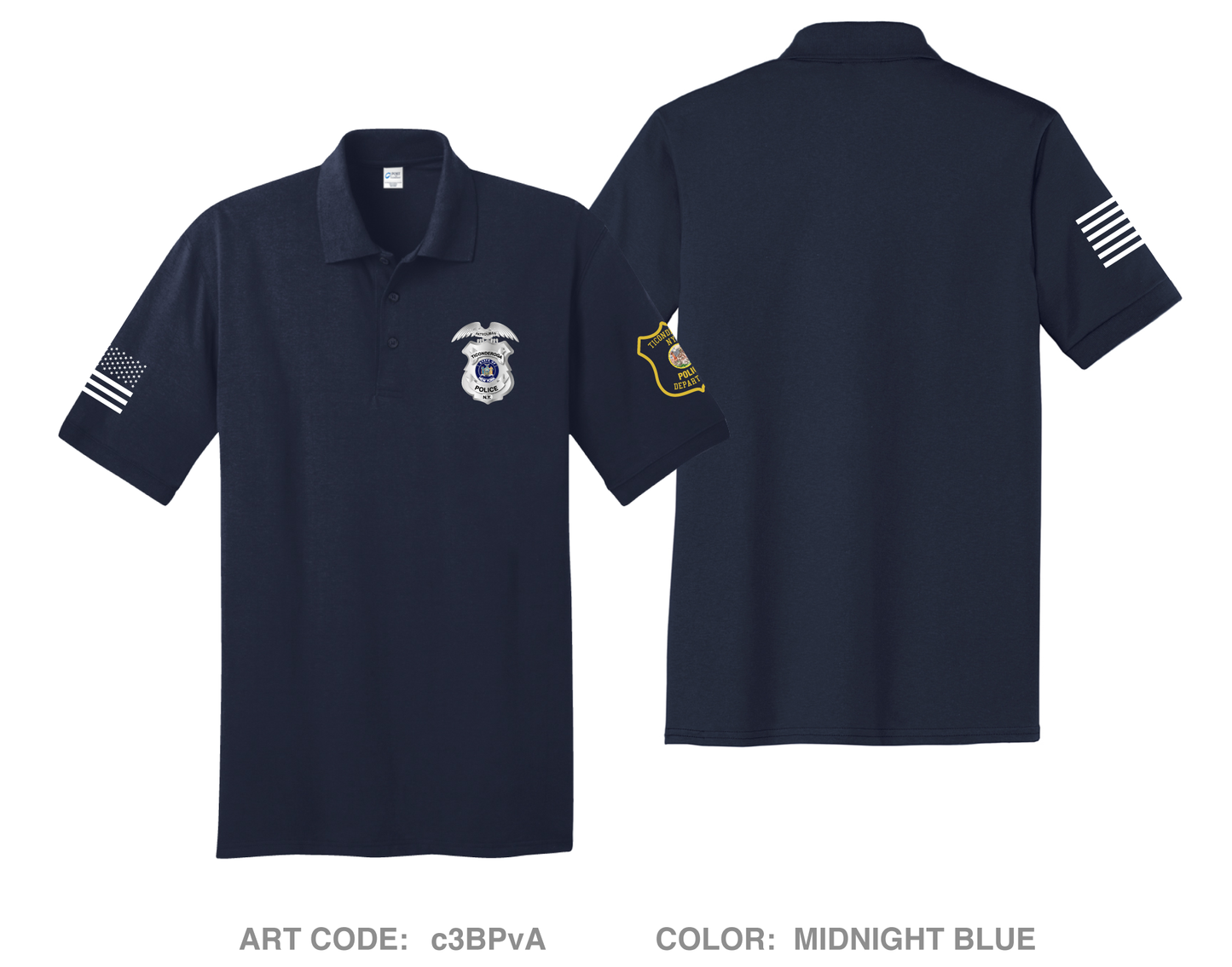 Ticonderoga Police Department Hi-Tech Performance Men's SS Polo - c3BPvA