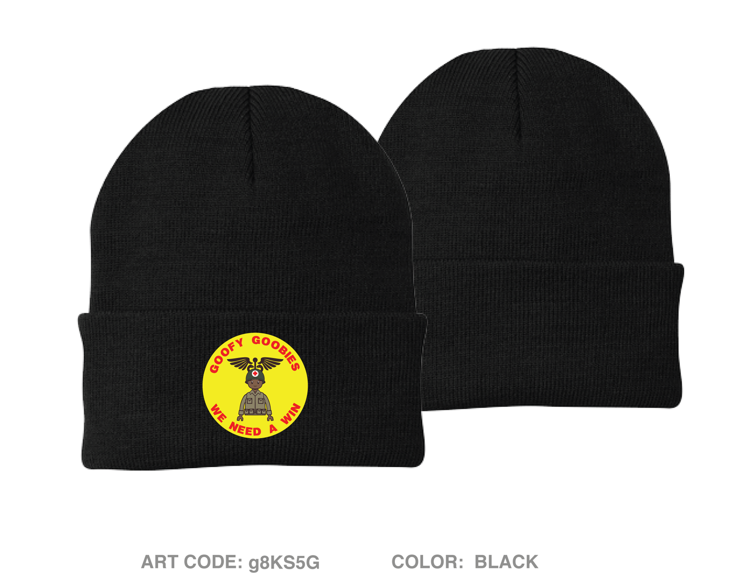 41ST FAB, 1-77 FAR, HHB MEDICAL PLATOON Embroidered Knit Beanie - g8KS5G