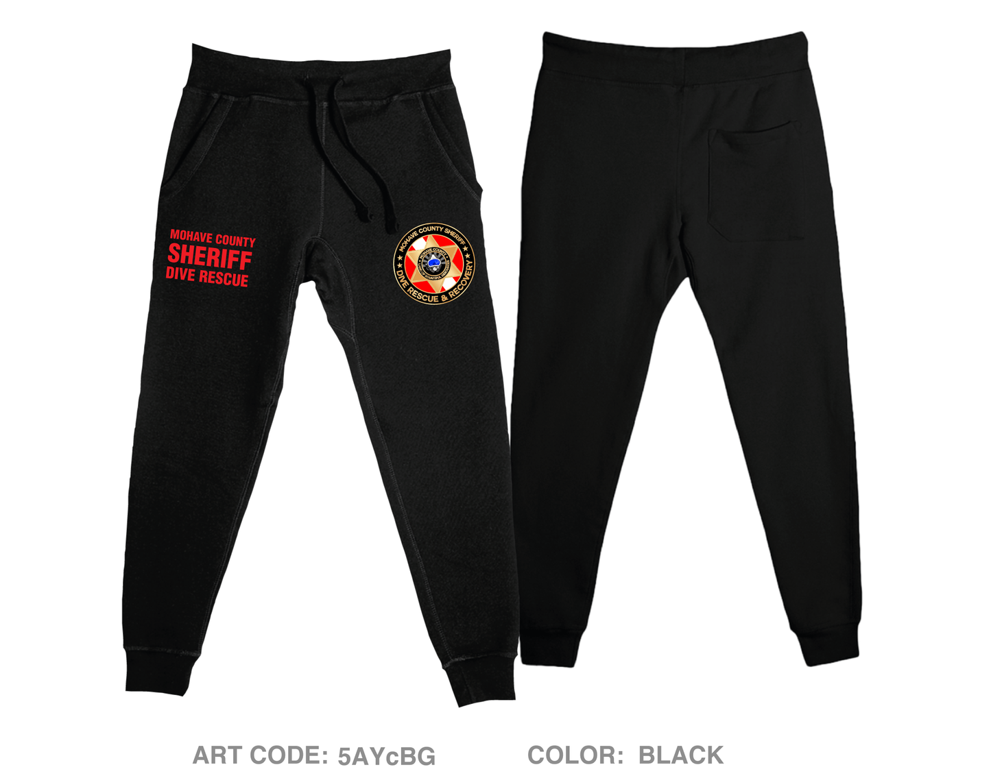 Mohave County Sheriff's Office Dive Rescue Team  Comfort Unisex Joggers - 5AYcBG