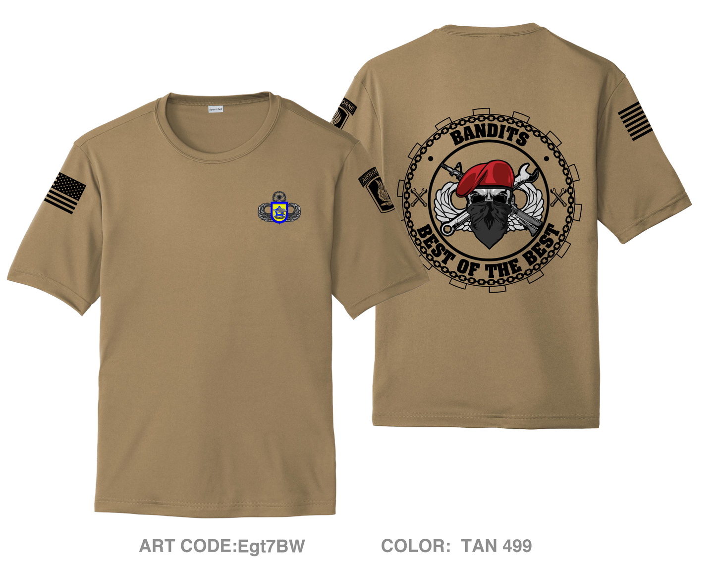 B Co, 173rd BSB (A), 173rd IBCT (A) Hi-Tech Performance Unisex SS Tee - Egt7BW