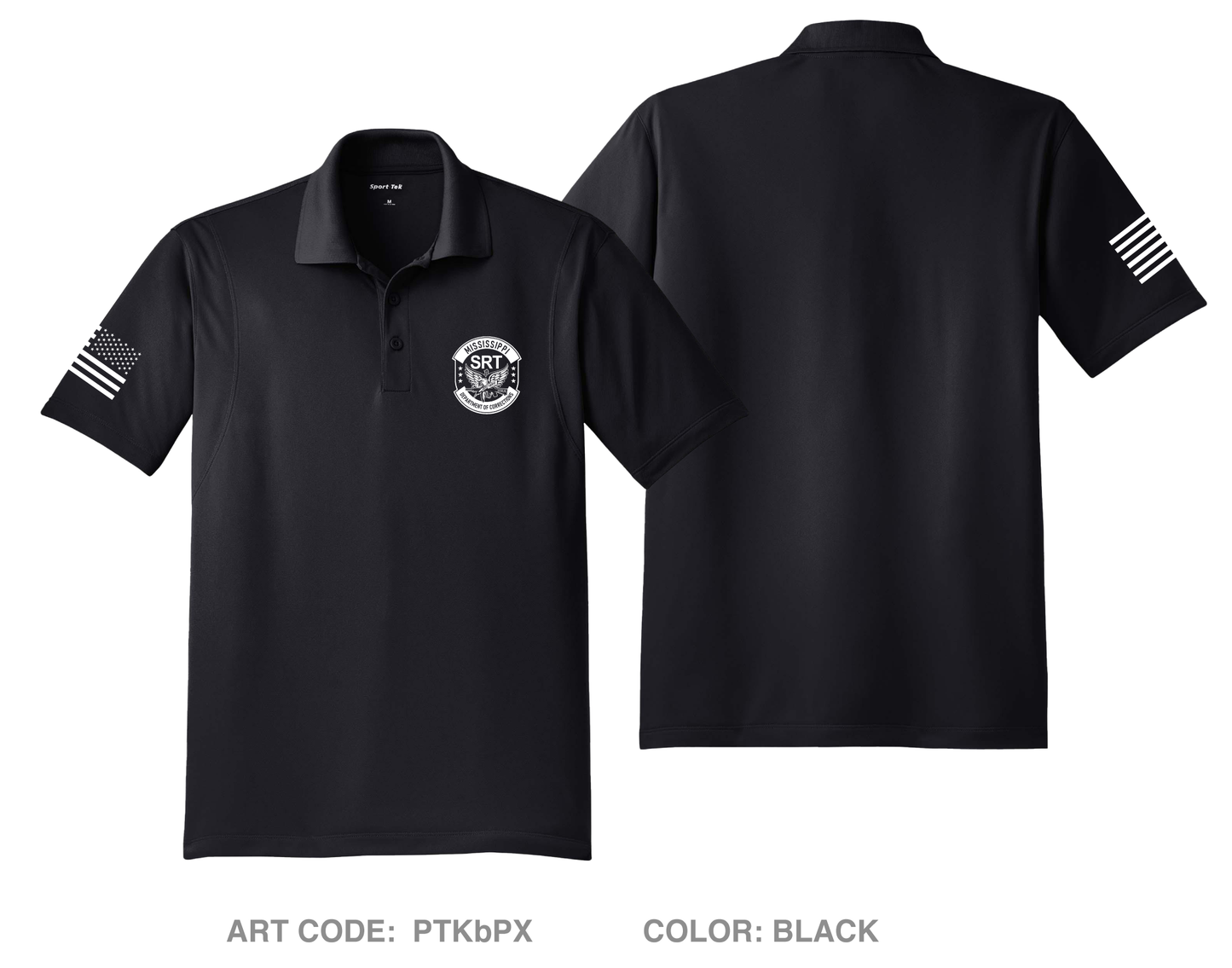 Mississippi Department of Corrections Special Response Team DTF Performance Men's SS Polo - PTKbPX