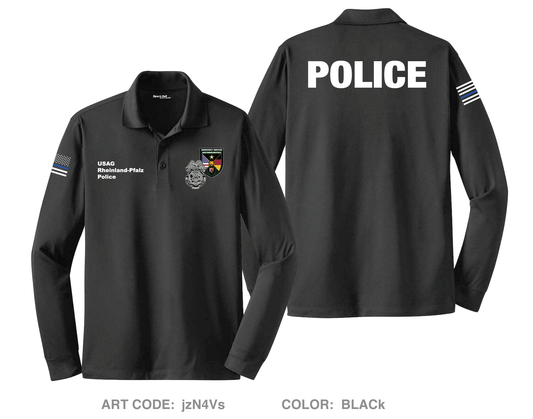 USAG Rheinland Pfalz Police DTF LS Performance Polo - jzN4Vs
