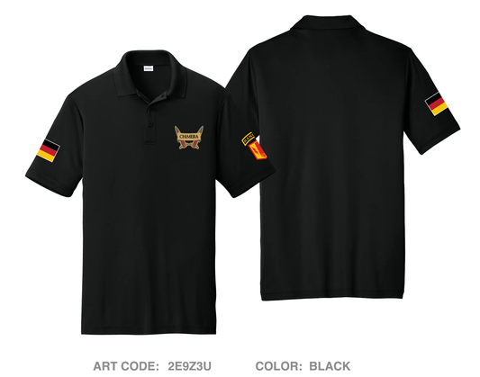 1st Fires, C BTRY, 1-77FAR, 41ST FAB Hi-Tech Performance Men's SS Polo - 2E9Z3U