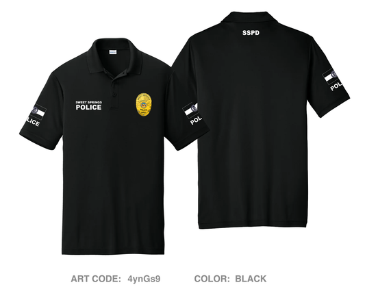 Sweet Springs Police Hi-Tech Performance Men's SS Polo - 4ynGs9