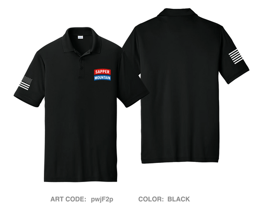 63D Combat Engineer Company - Infantry Hi-Tech Performance Men's SS Polo - pwjF2p